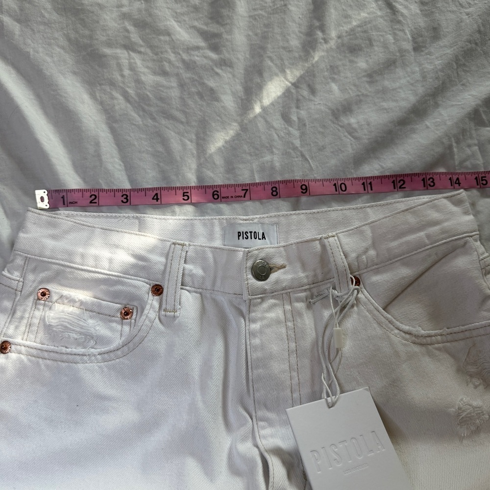 Pistola “Grayson” High Rise Baggy Jean — White Distressed — NWT Size 27 - Picture 4 of 8